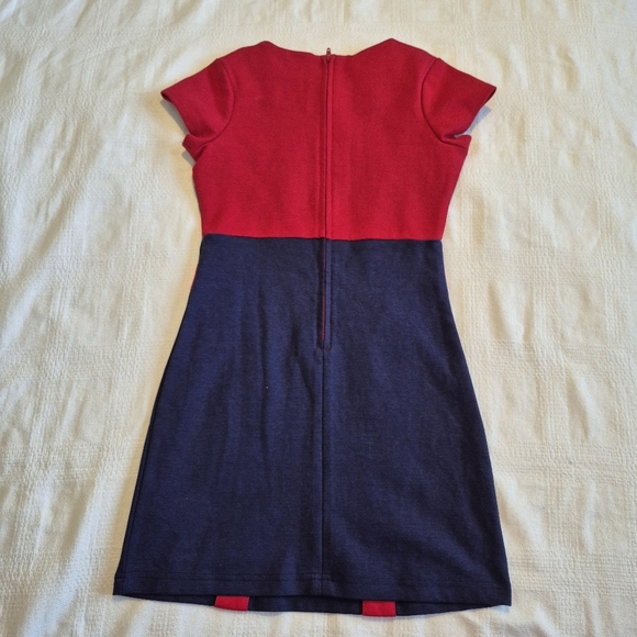 KC Parker by Hartstrings girls size 7, red & blue dress, back zipper, NWT - Picture 2 of 7
